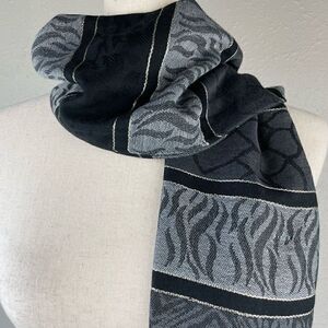 Black and Gray Scarf EUC